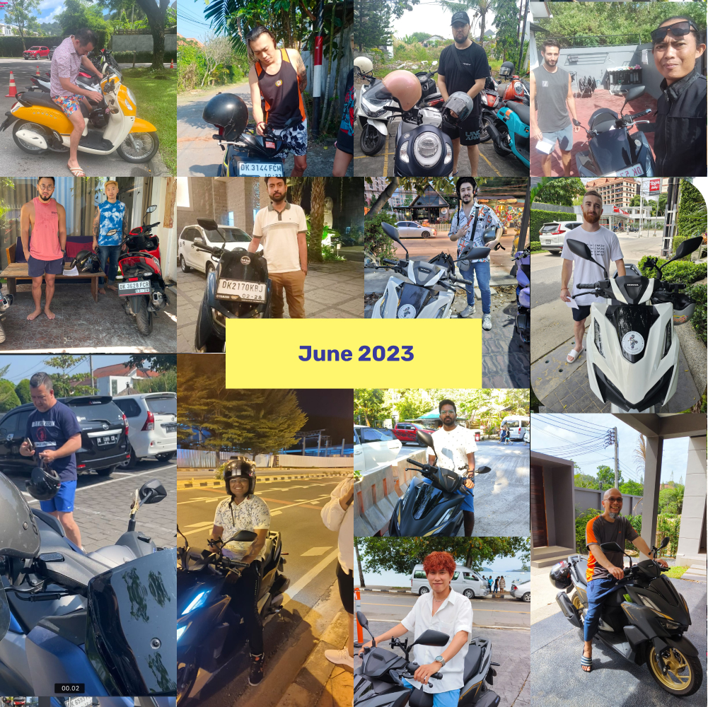 photo collage getbike's clients in May 2023