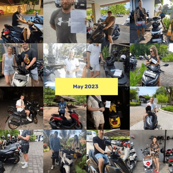 photo collage getbike's clients in May 2023
